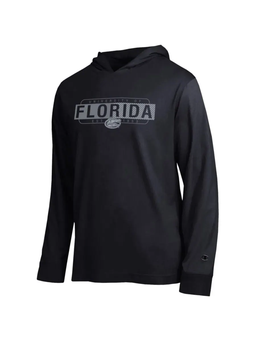 Футболка-худи с длинным рукавом с градиентом, Florida Gators Champion — изображение 2 из 3, черный