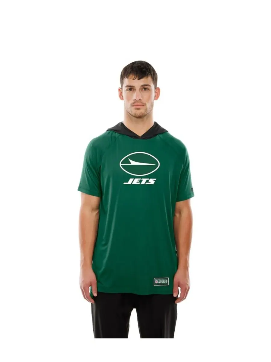 Футболка с капюшоном и рукавом реглан New York Jets Combine Authentic New Era — изображение 3 из 5, зеленый