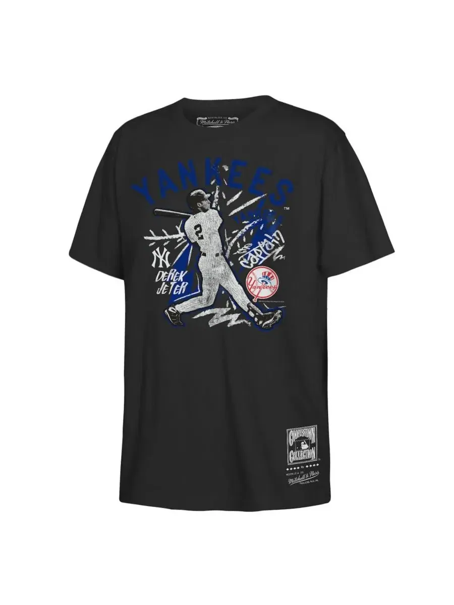 Футболка с принтом Дерека Джитерав стиле граффити Mitchell & Ness