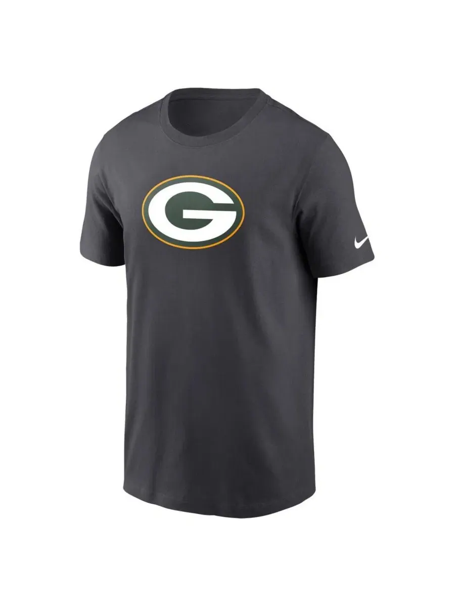 Футболка с коротким рукавом с принтом Green Bay Packers Logo Essential Nike — изображение 2 из 3, серый
