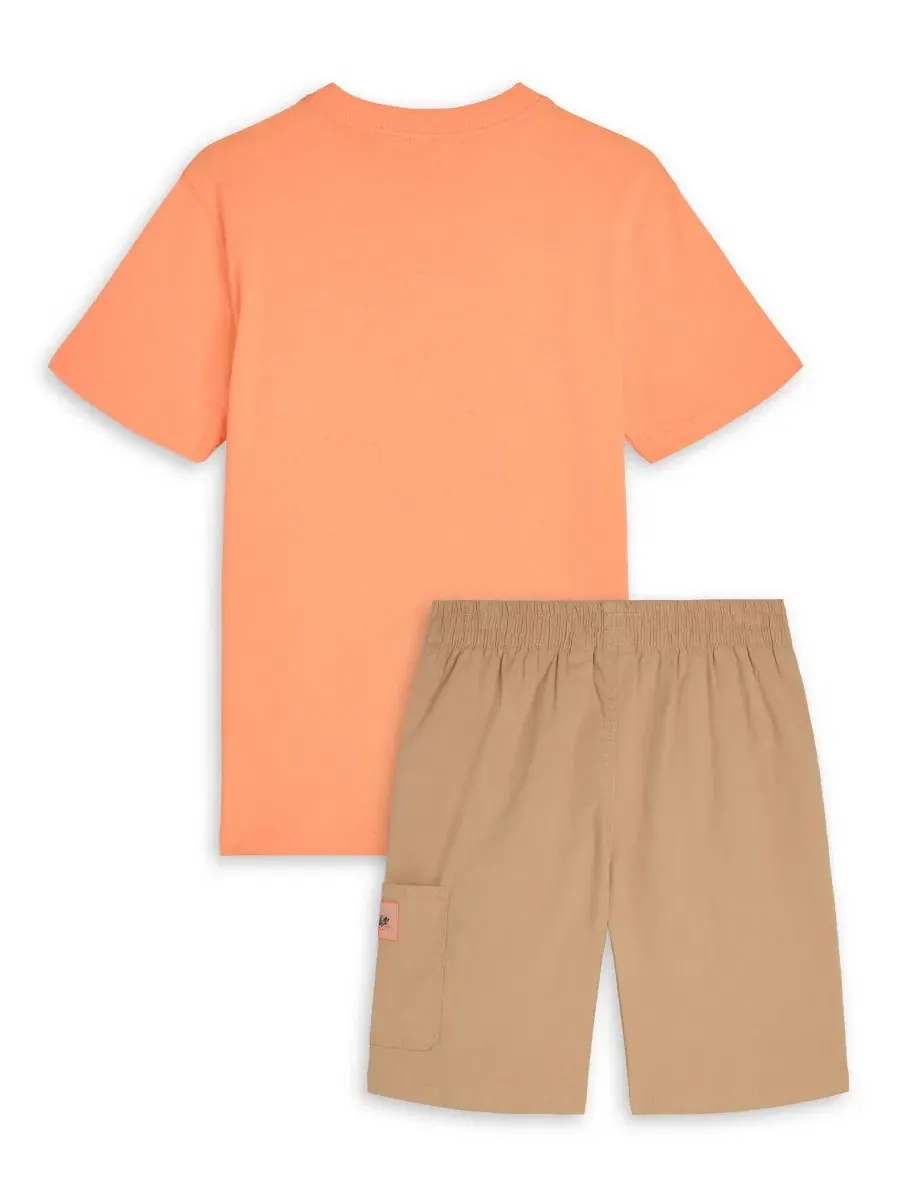 Комплект из футболки и шорт с принтом, модель 4-7 SCOTCH & SODA, Papaya Punch — изображение 2 из 4