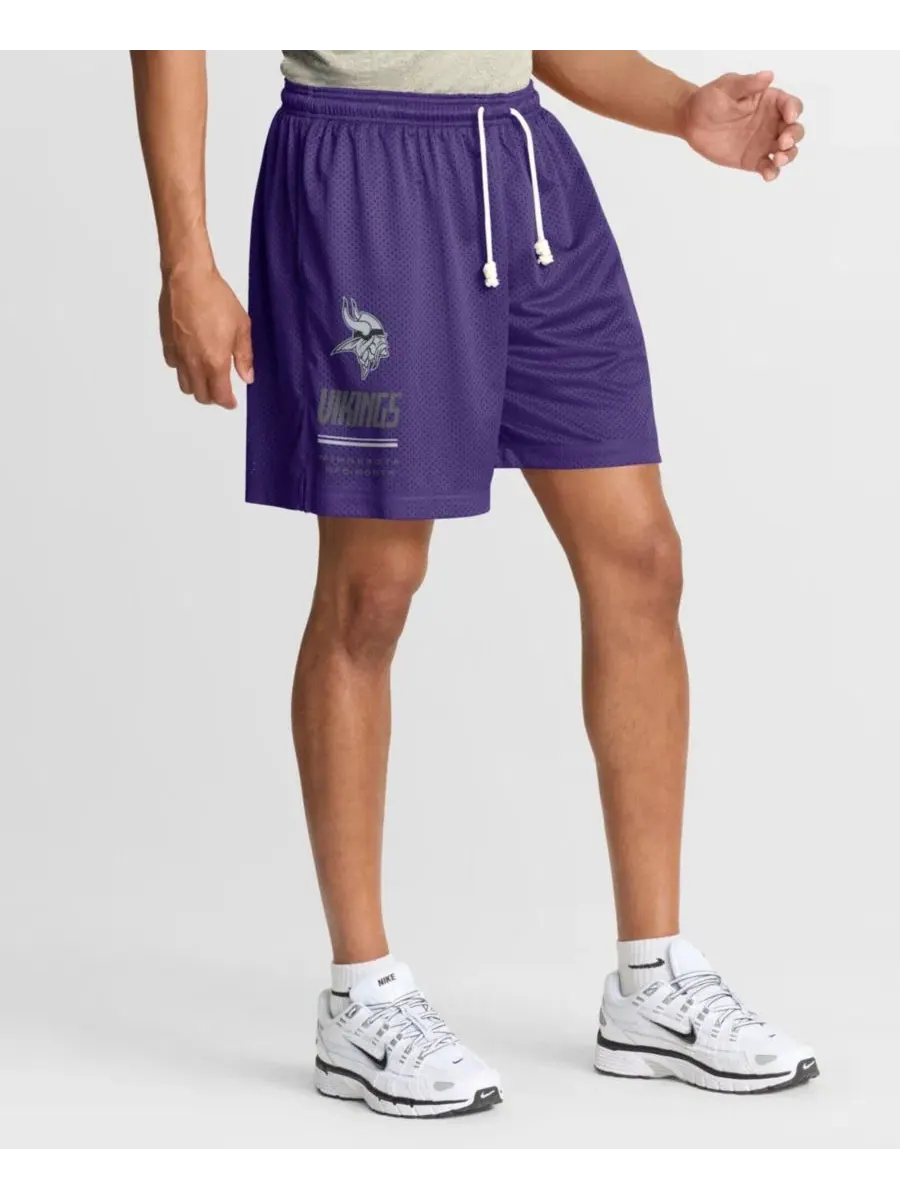 Шорты с двумя сторонами Dri-FIT Minnesota Vikings Purple/Platinum Nike — изображение 4 из 5, фиолетовый платиновый
