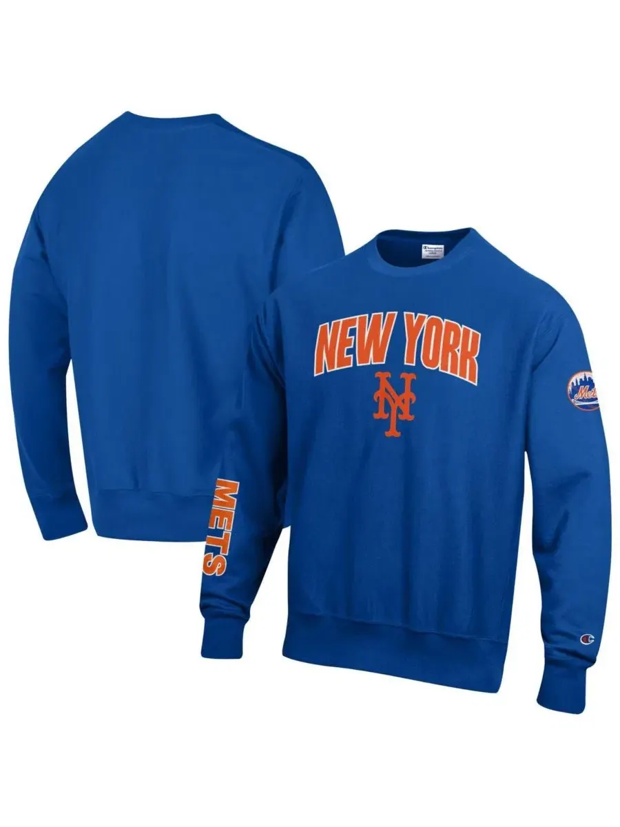 Толстовка с эмблемой New York Mets, модель Reverse Weave Chenille Champion