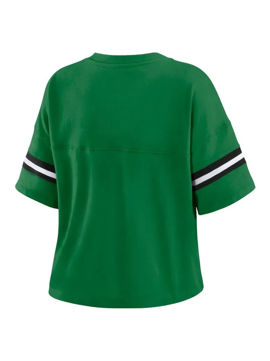 Футболка женская с V-образным вырезом, с принтом, New York Jets WEAR by Erin Andrews — изображение 3 из 3, зеленый