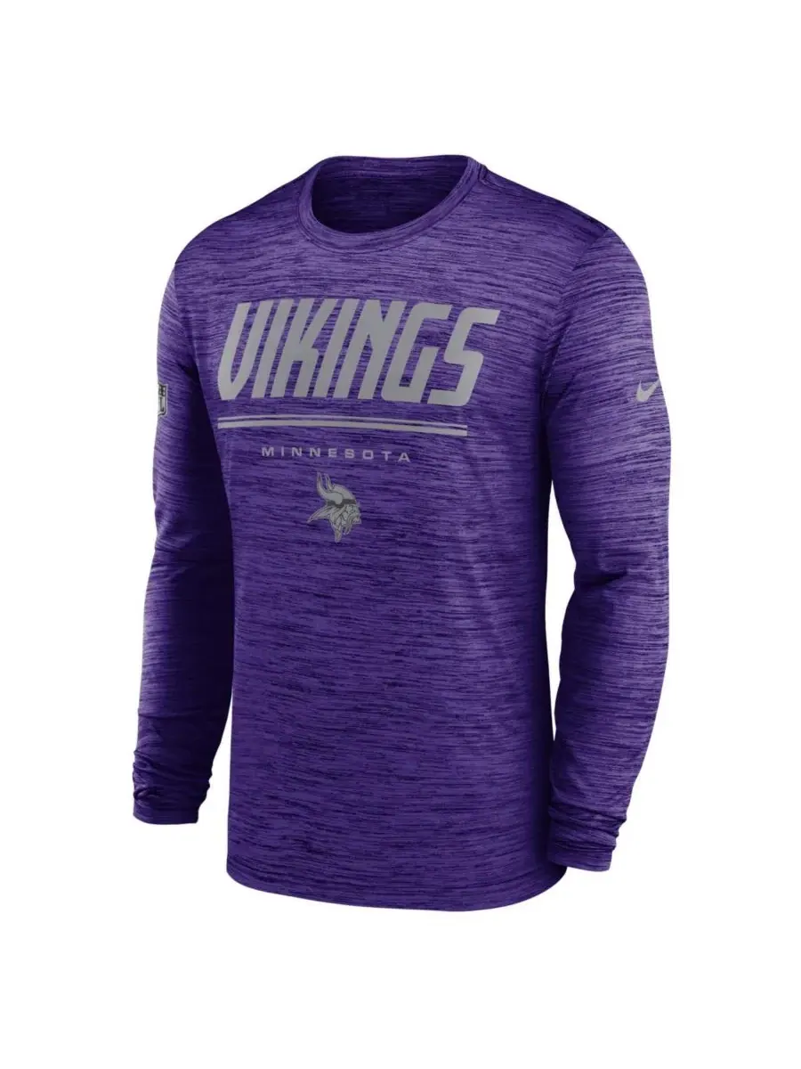 Футболка с длинным рукавом Dri-FIT Sideline Offensive Transition Velocity Nike — изображение 2 из 3, фиолетовый