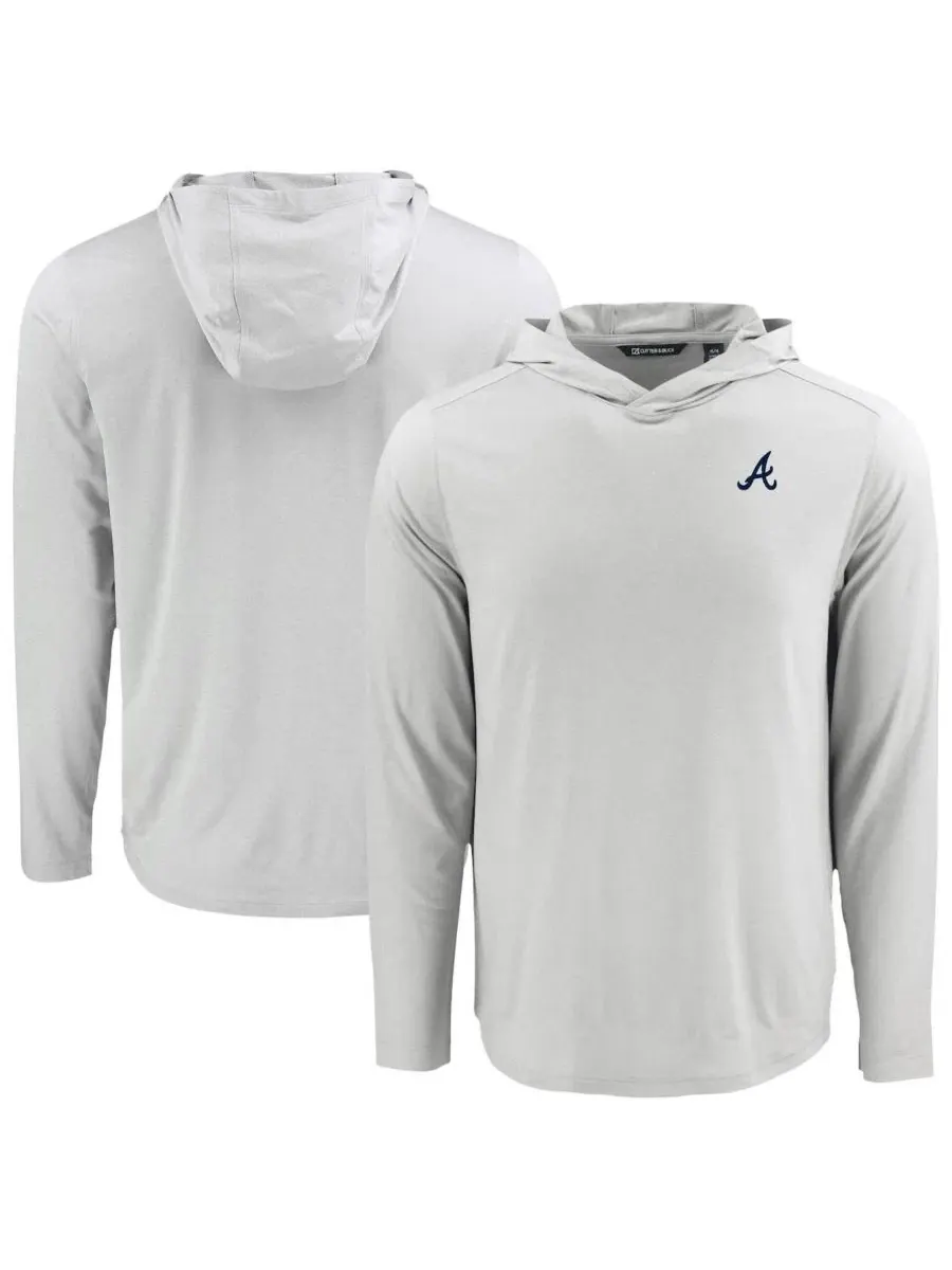 Худи-лонгслив с капюшоном Coastline Epic Comfort Atlanta Braves Cutter & Buck