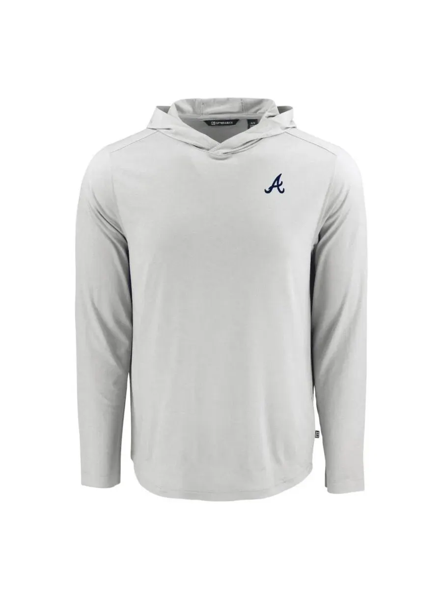 Худи-лонгслив с капюшоном Coastline Epic Comfort Atlanta Braves Cutter & Buck — изображение 2 из 3, серый