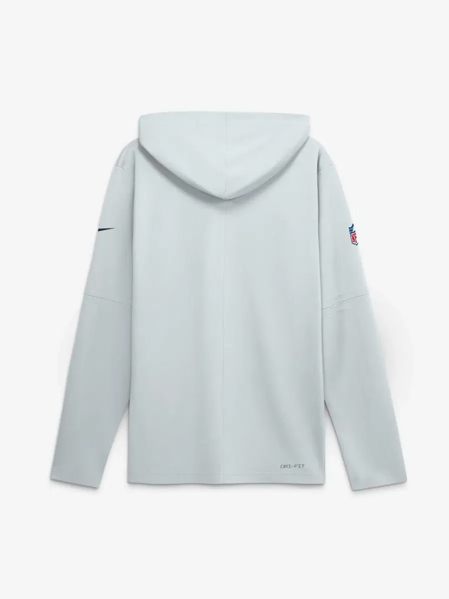 Лонгслив с капюшоном с длинным рукавом, модель Sideline Lightweight Nike — изображение 2 из 2, платиновый темно-серый