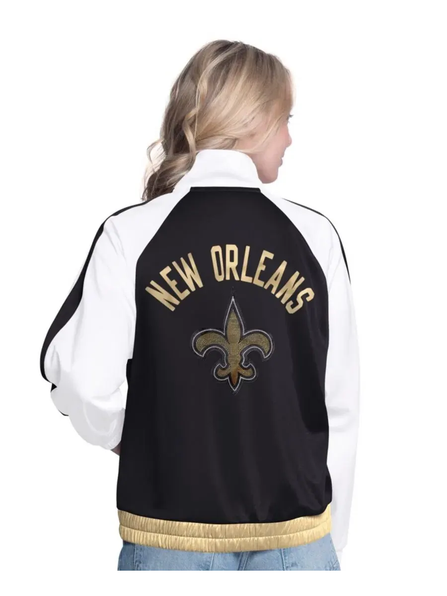 Женская ветровка-тренч с полным замком и стразами New Orleans Saints Rally Rhinestone G-III 4Her by — изображение 2 из 2