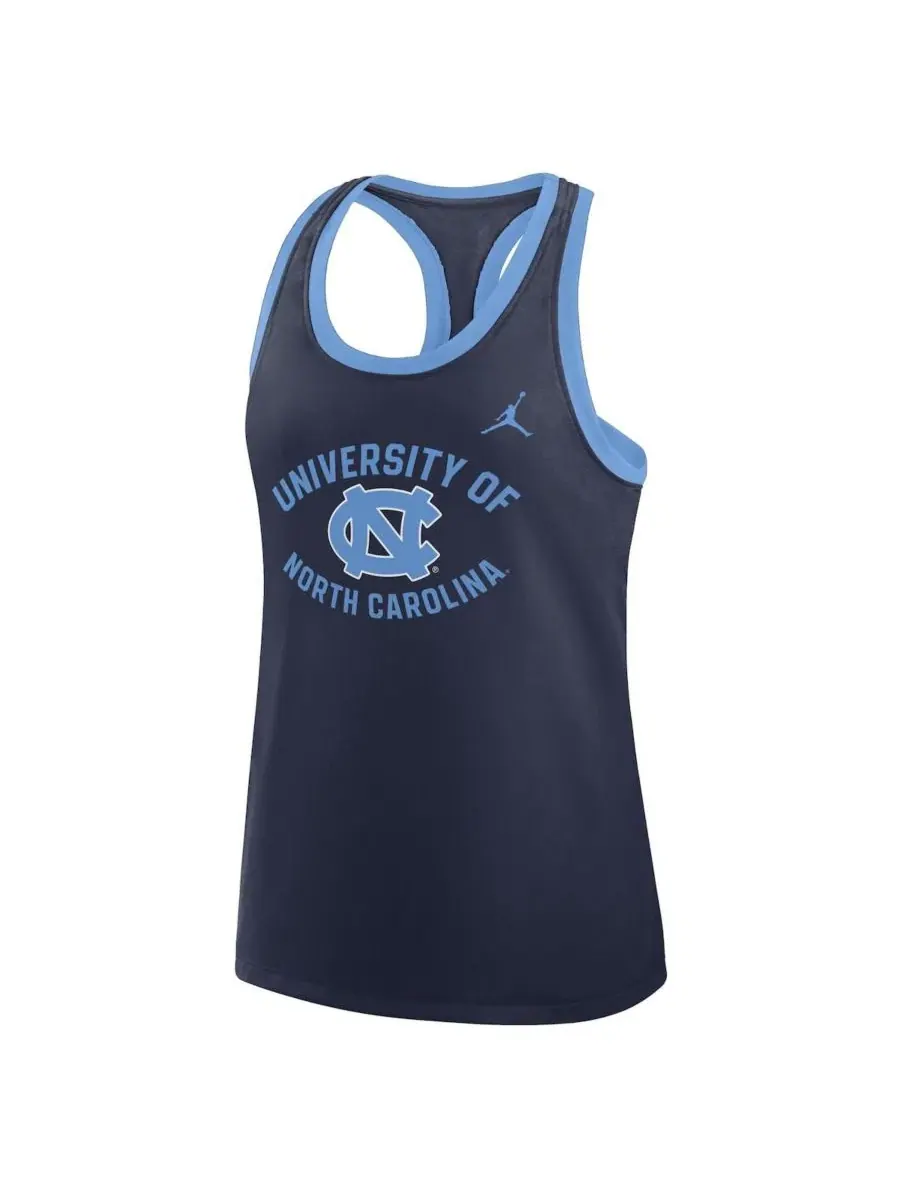 Майка-топ без рукавов с принтом Uni Name Tri-Blend Dri-FIT Racerback Tank Top Jordan — изображение 2 из 5, темно-синий