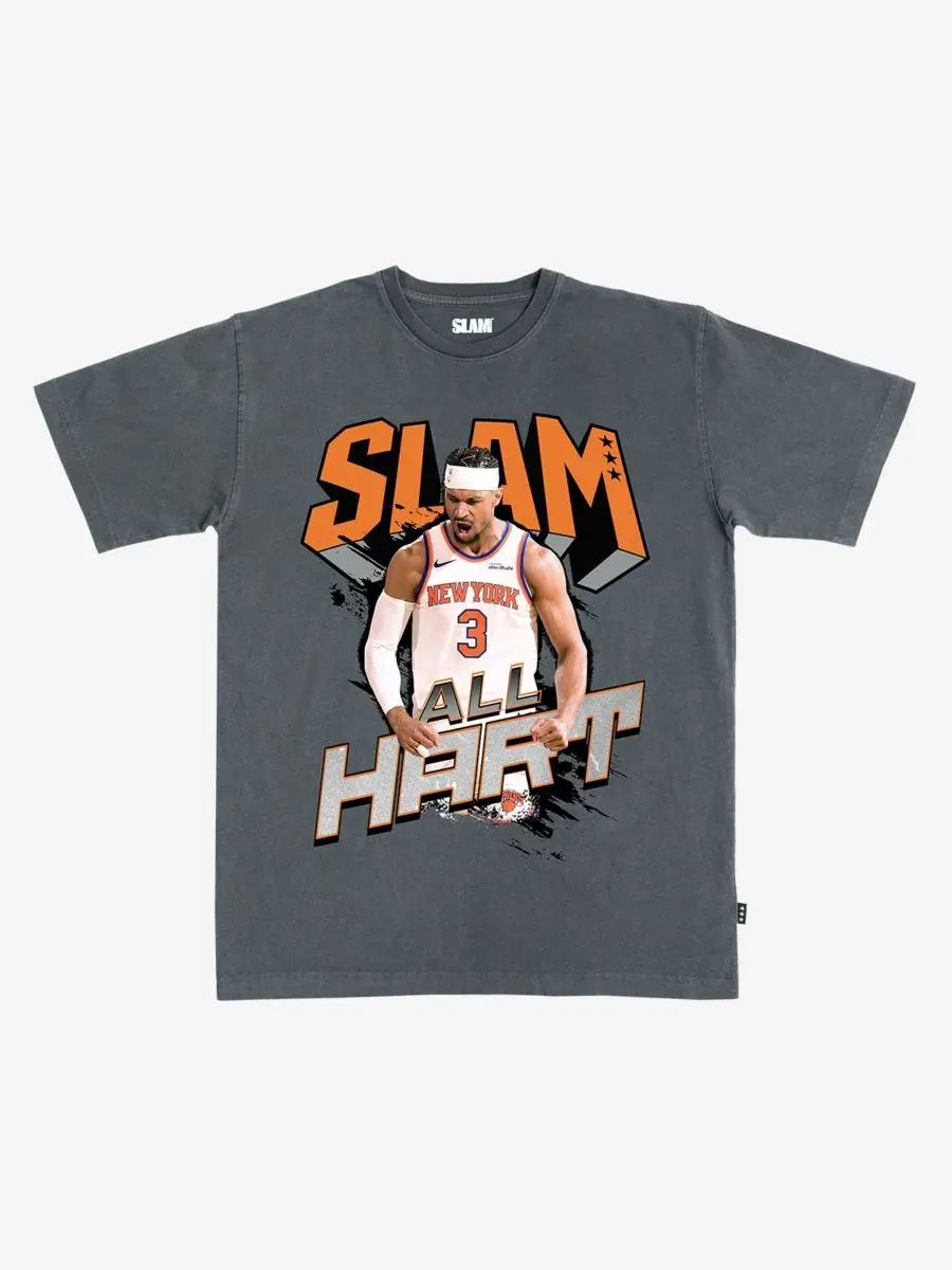 Футболка с принтом Josh Hart Charcoal New York Knicks Slam