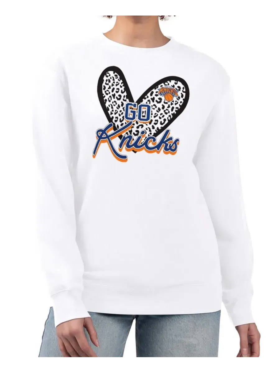 Женский свитшот с принтом Leopard Heart New York Knicks G-III 4Her by Carl Banks