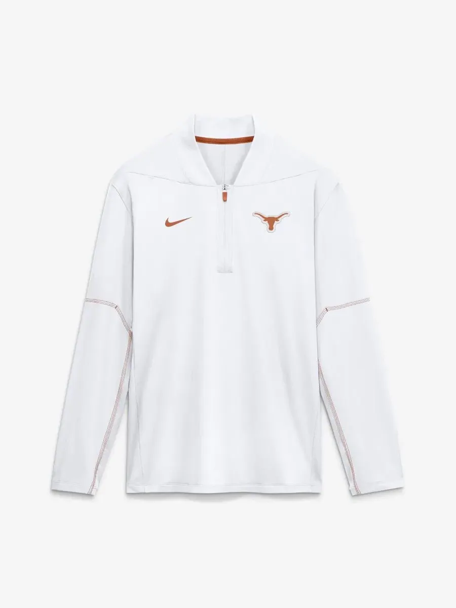Лонгслив с полузастежкой Nike Texas Longhorns Sideline Dri-FIT