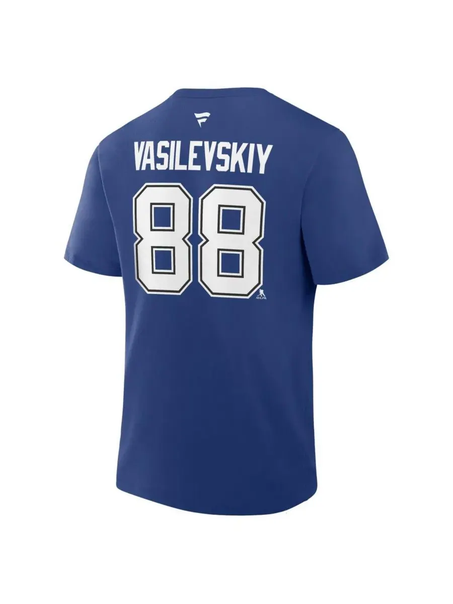 Футболка с длинным рукавом с принтом Andrei Vasilevskiy Fanatics — изображение 3 из 3, синий