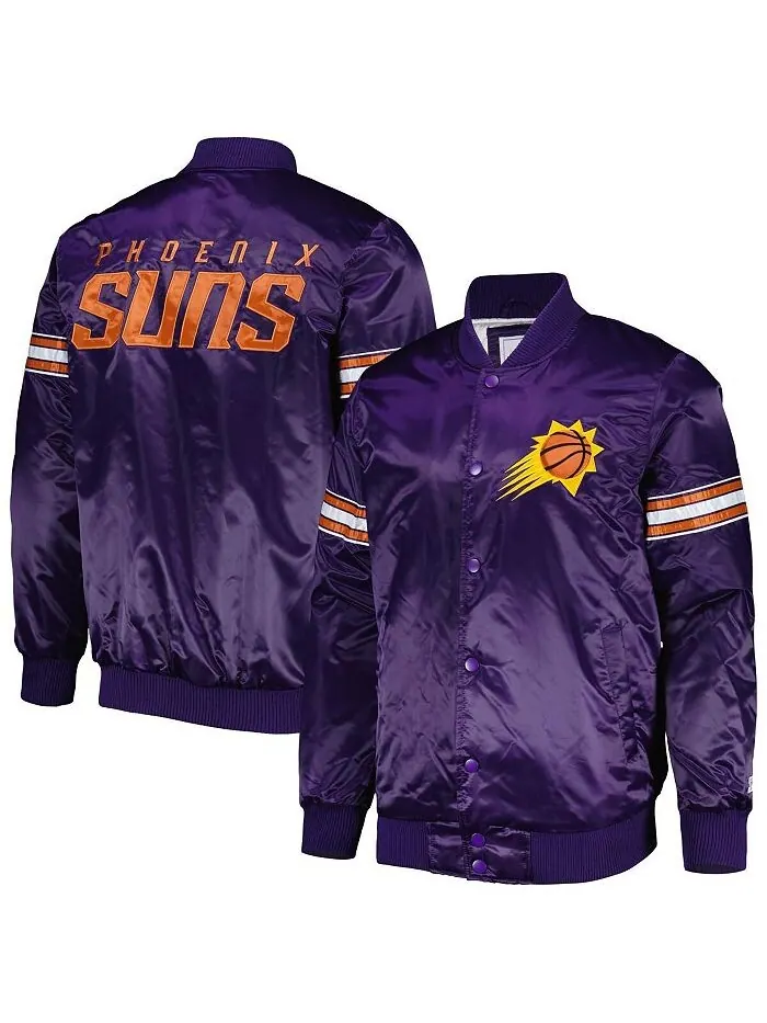 Мужская фиолетовая университетская куртка с застежкой на пуговицы Phoenix Suns Pick and Roll
