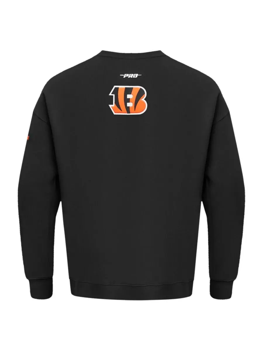 Pro Standard Мужская черная толстовка с откидными плечами Cincinnati Bengals Turn It Up — изображение 2 из 5, черный