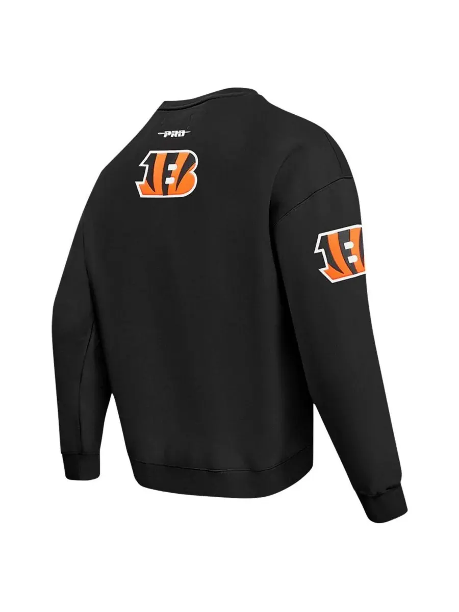 Pro Standard Мужская черная толстовка с откидными плечами Cincinnati Bengals Turn It Up — изображение 4 из 5, черный
