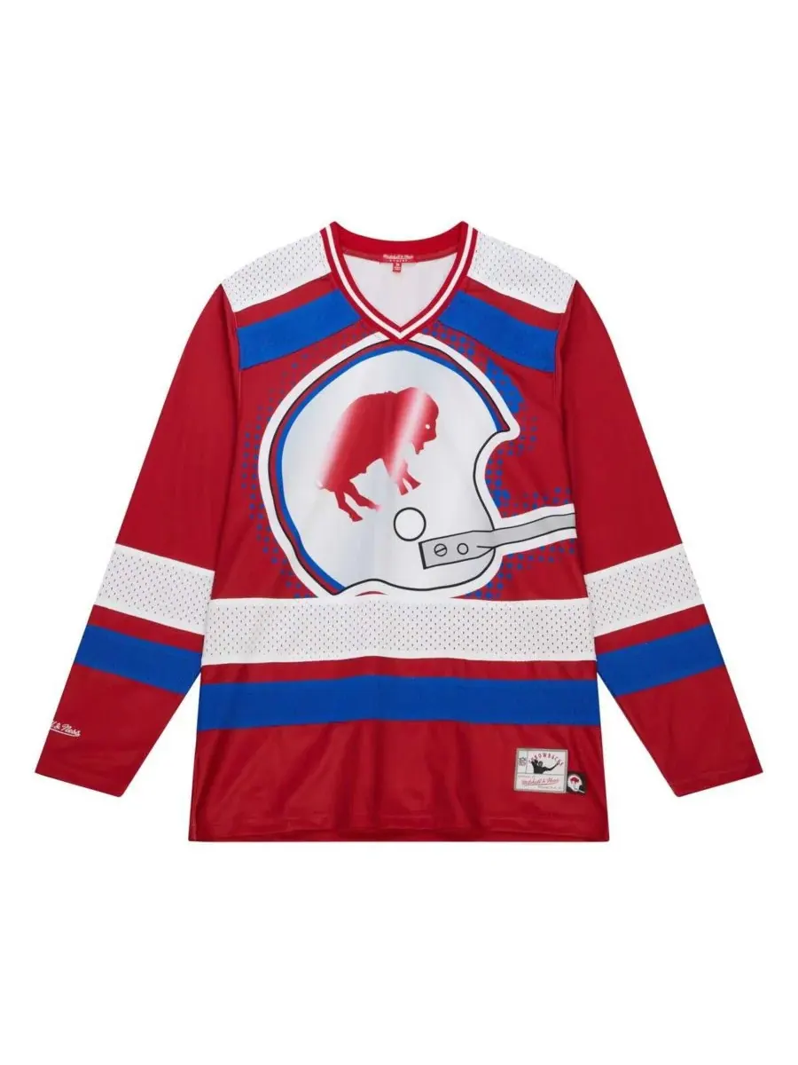 Mitchell & Ness Женская красная футболка с длинным рукавом Buffalo Bills Big Face 7.0 — изображение 3 из 3, красный