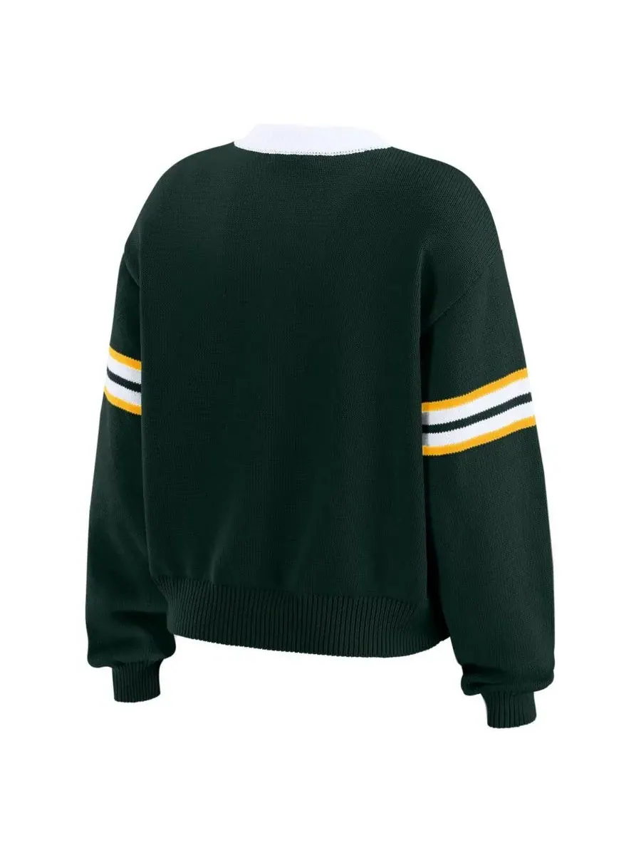 WEAR by Erin Andrews Женская зеленая толстовка с завязками Green Bay Packers — изображение 3 из 4, зеленый