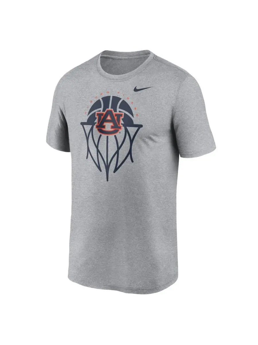 Nike Мужская серая футболка с изображением легенды баскетбола команды Auburn Tigers — изображение 2 из 3, серый