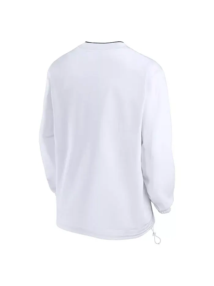 Мужская белая толстовка Michigan Wolverines 2024 Sideline Pullover Windshirt Jordan — изображение 2 из 3