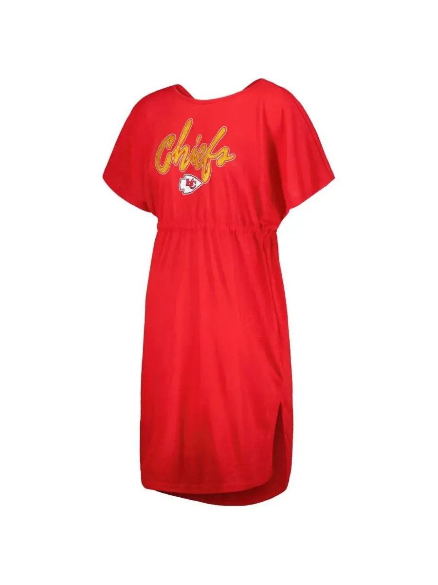 G-III 4Her by Carl Banks Женская красная пляжная накидка Kansas City Chiefs против футболки с — изображение 3 из 3, красный