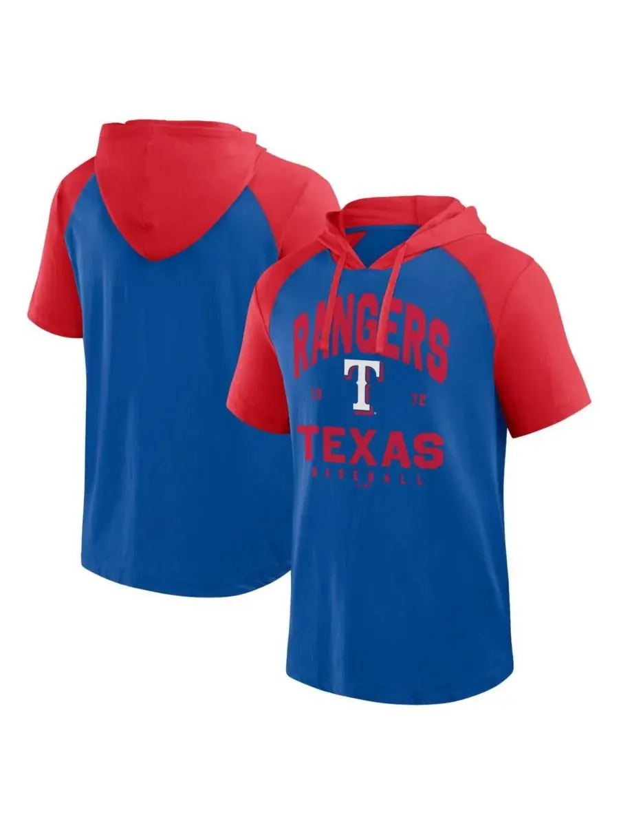 Мужская футболка с коротким рукавом и рукавом реглан Royal Texas Rangers Prime Logo Athletic