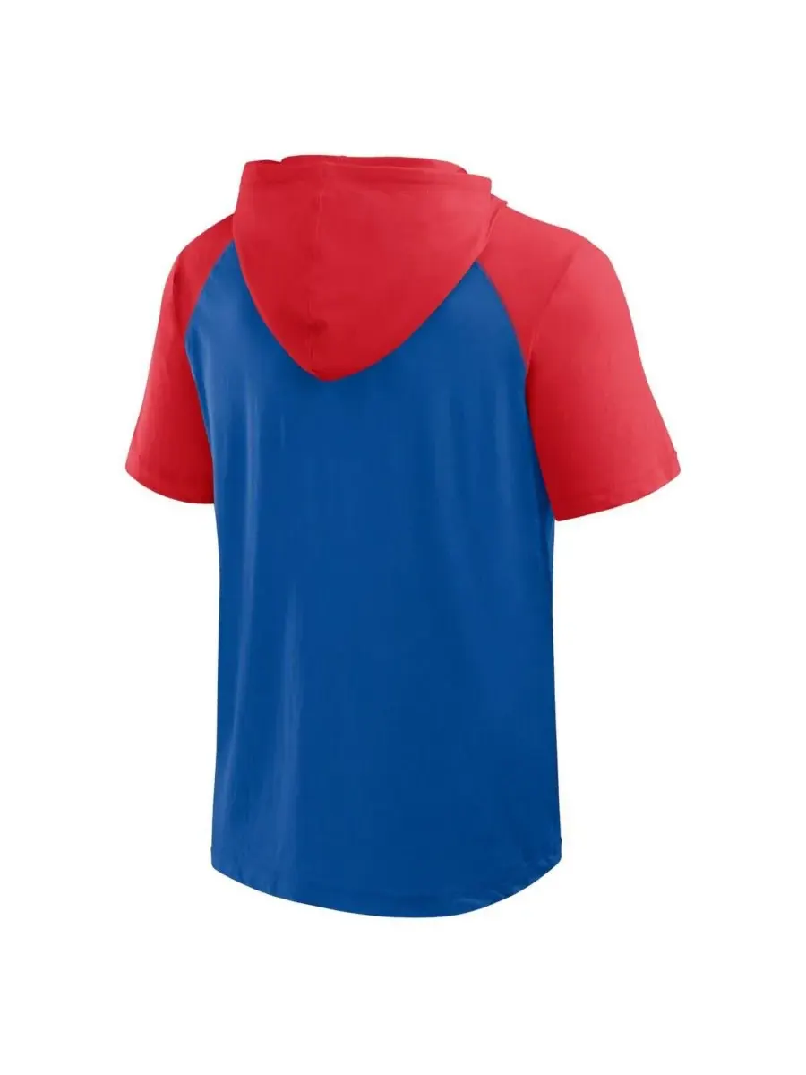 Мужская футболка с коротким рукавом и рукавом реглан Royal Texas Rangers Prime Logo Athletic — изображение 2 из 3