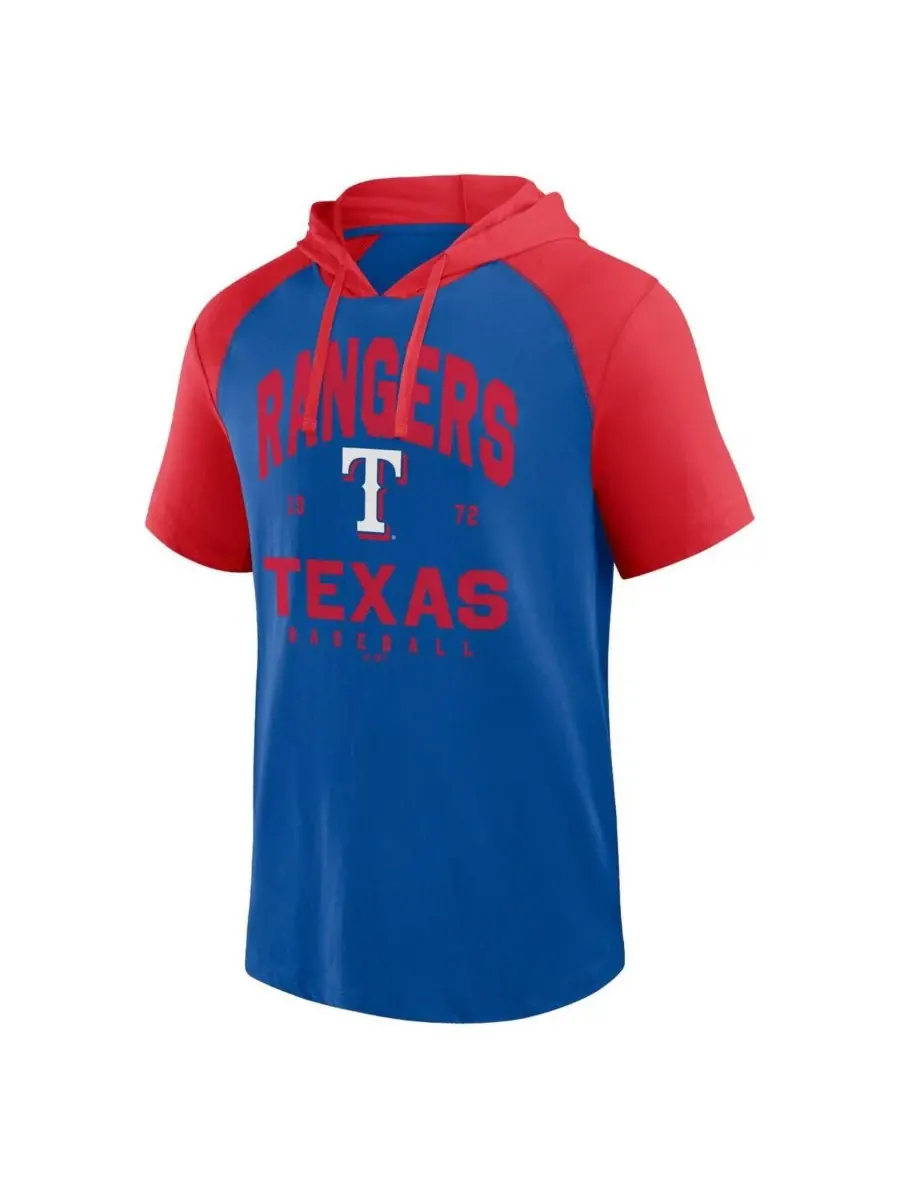 Мужская футболка с коротким рукавом и рукавом реглан Royal Texas Rangers Prime Logo Athletic — изображение 3 из 3