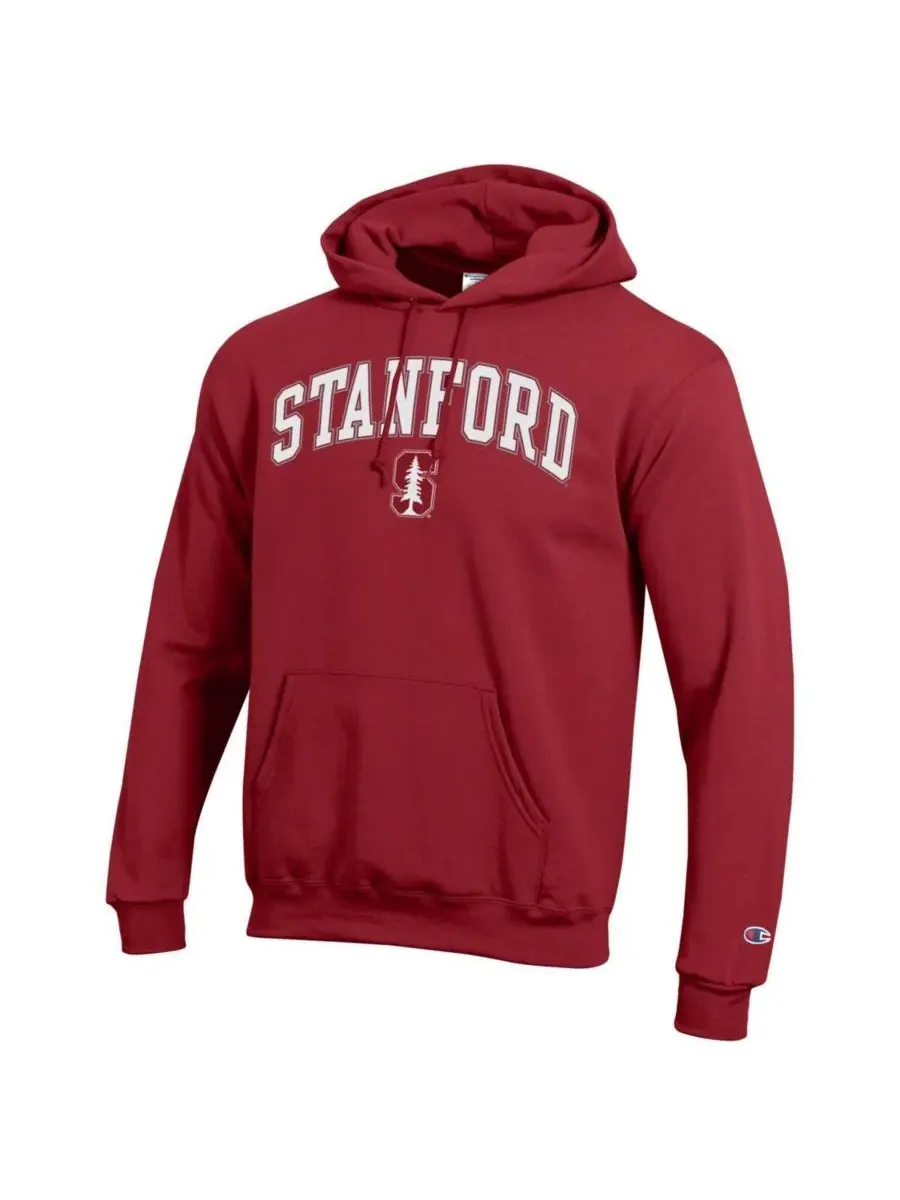 Мужская толстовка с капюшоном Cardinal Stanford Cardinal Arch Over Logo Champion — изображение 3 из 3, красный