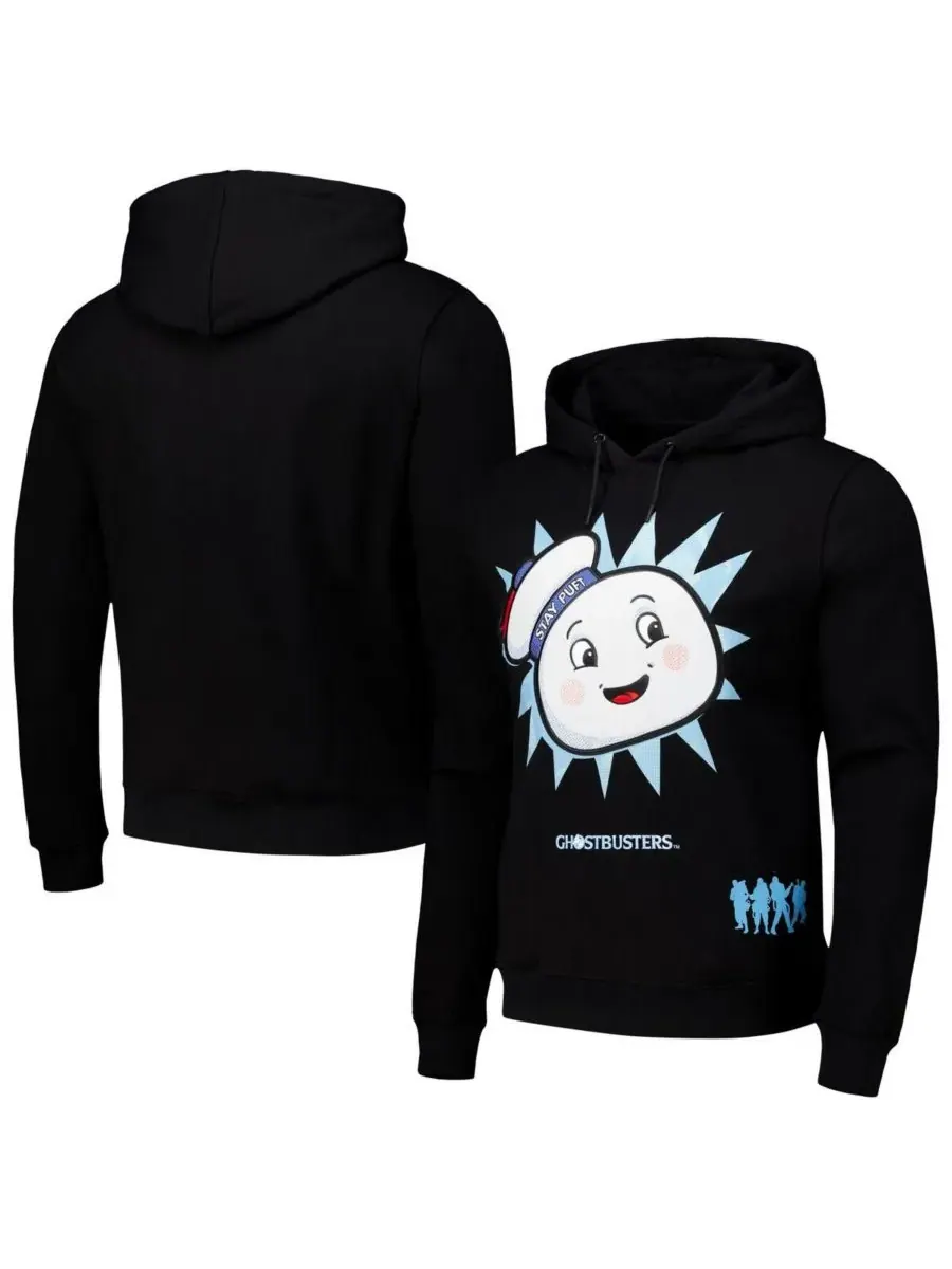 Freeze Max Мужская и женская черная толстовка с капюшоном Ghostbusters Stay Puft