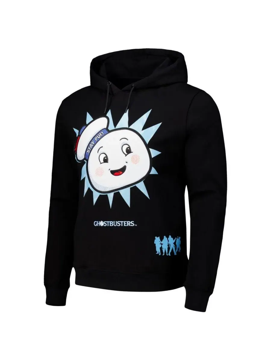 Freeze Max Мужская и женская черная толстовка с капюшоном Ghostbusters Stay Puft — изображение 4 из 4, черный