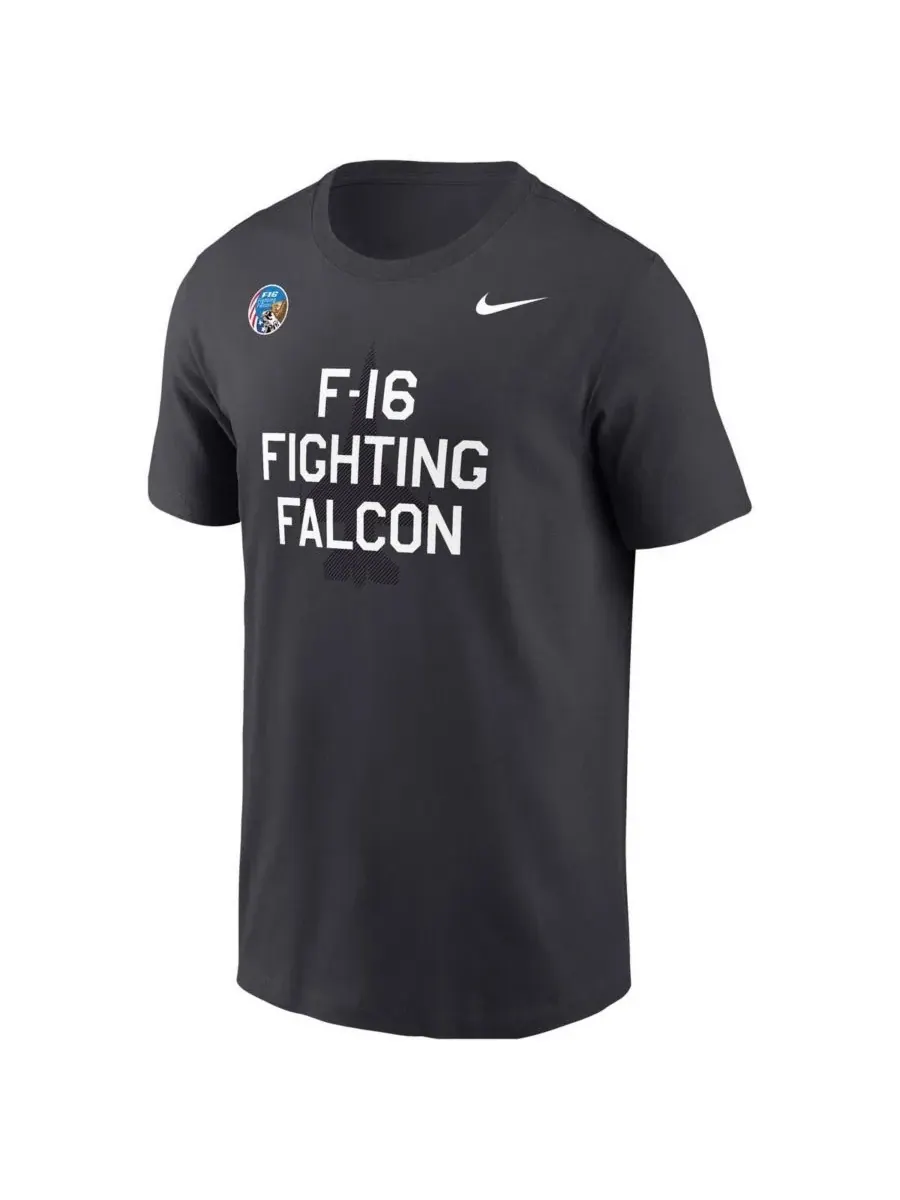 Nike Мужская футболка Air Force Falcons APLS Fighting Falcon Collection Rivalry цвета антрацит — изображение 2 из 3, серый