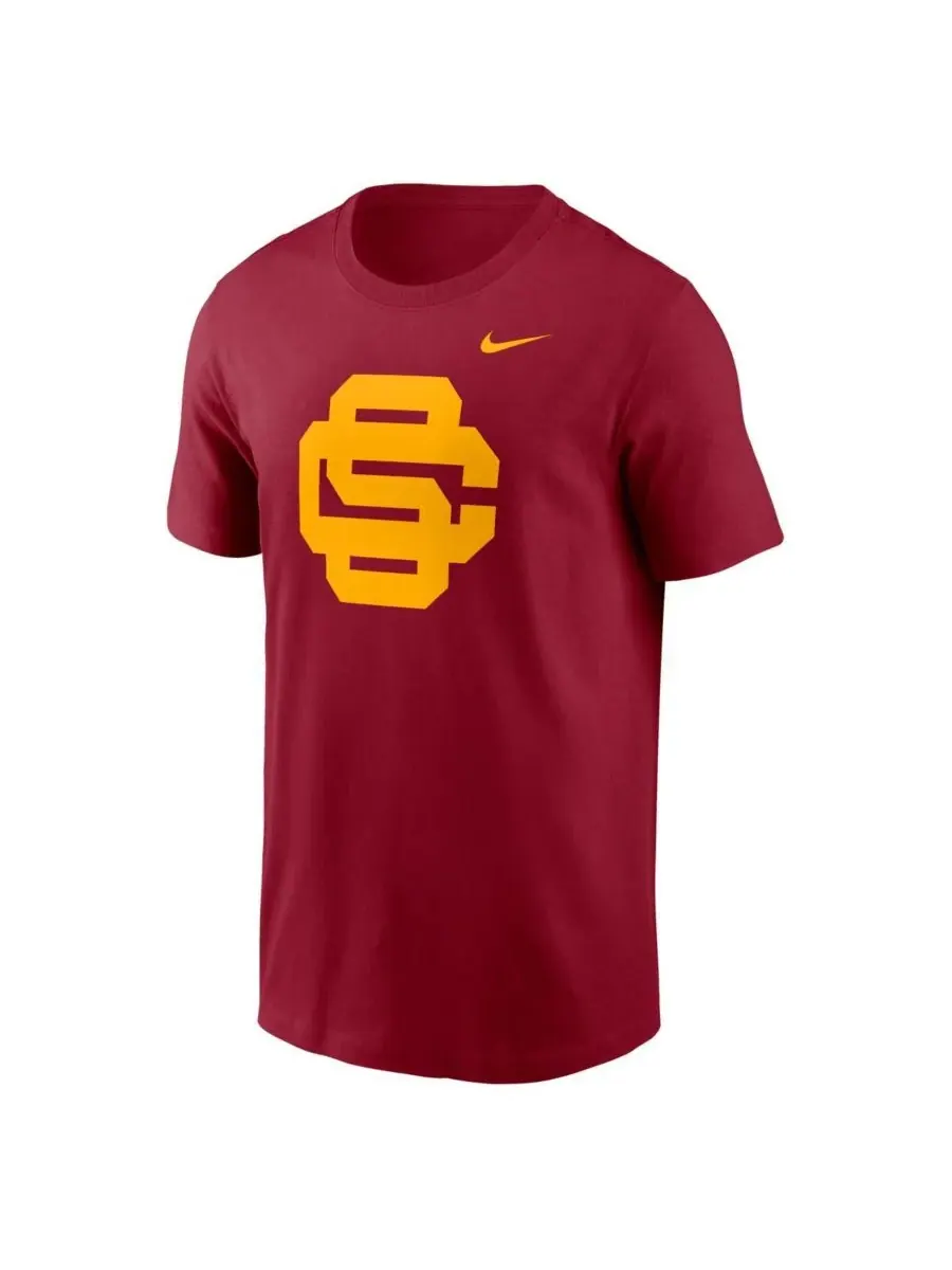 Мужская футболка с логотипом бейсбольной команды USC Trojans Cardinal Nike — изображение 3 из 3, красный