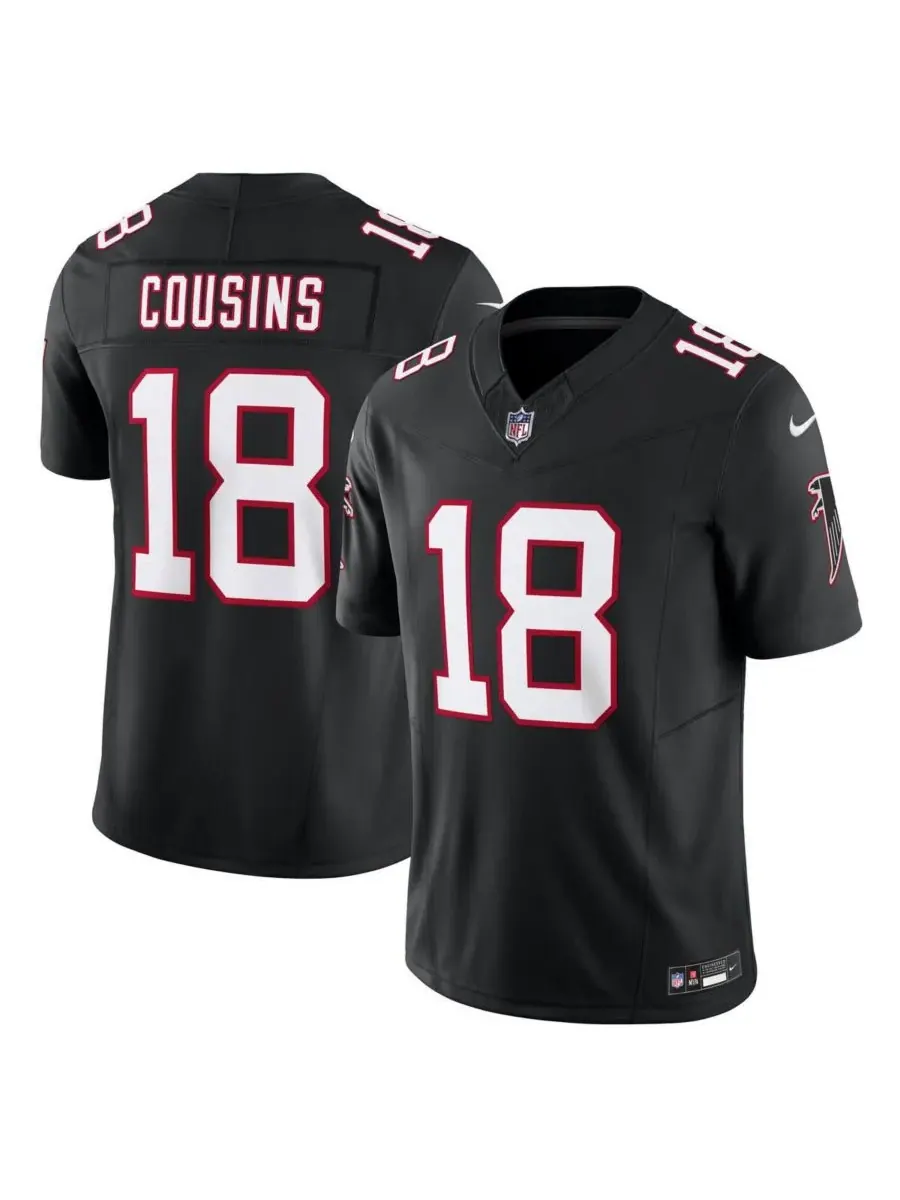 Nike Мужская черная футболка Kirk Cousins Atlanta Falcons Vapor FUSE Limited