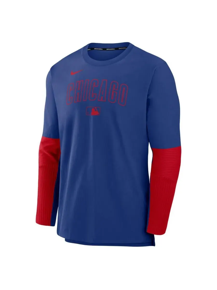 Nike Мужская толстовка-пуловер из легкой ткани Tri-Blend Performance с королевским красным цветом — изображение 3 из 3