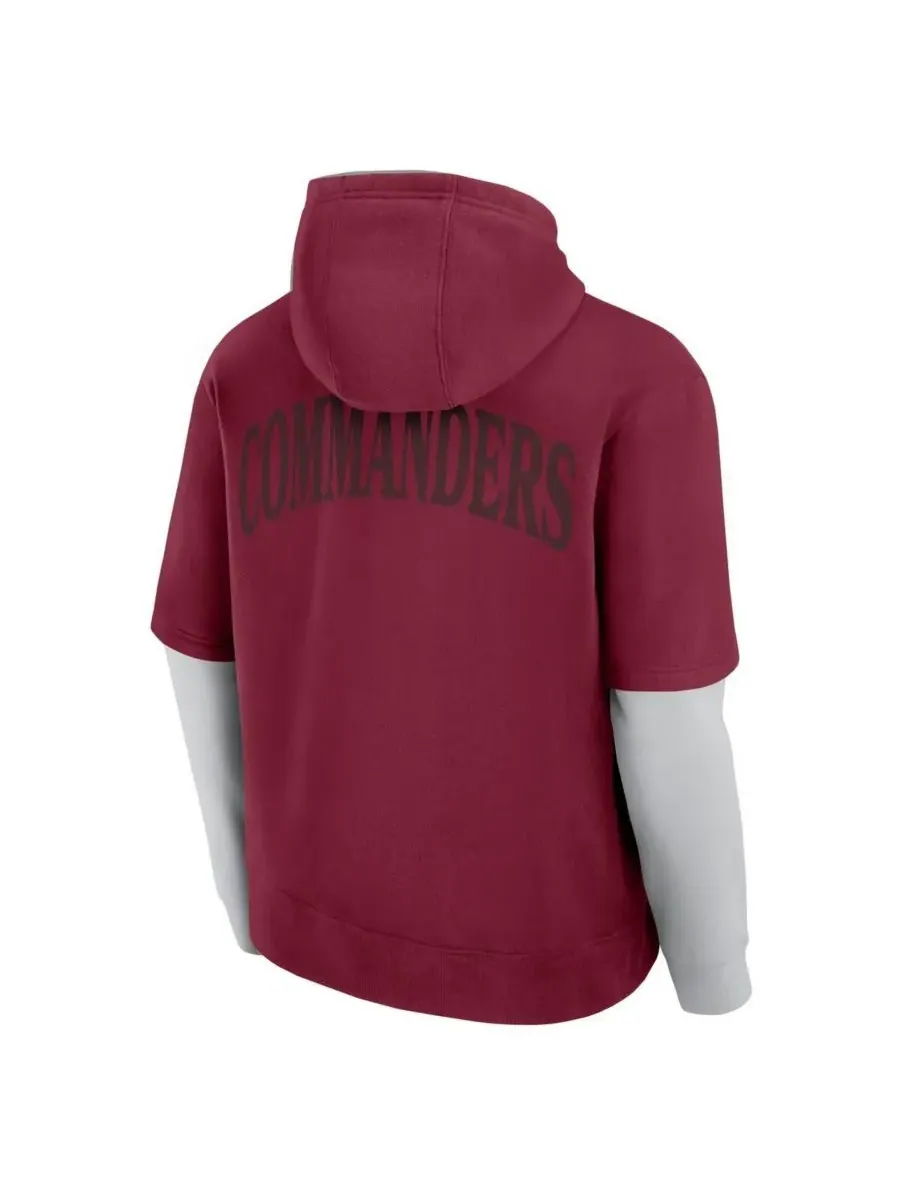 Fanatics Мужская и женская толстовка с капюшоном Washington Commanders Sleek Elements бордового — изображение 3 из 4