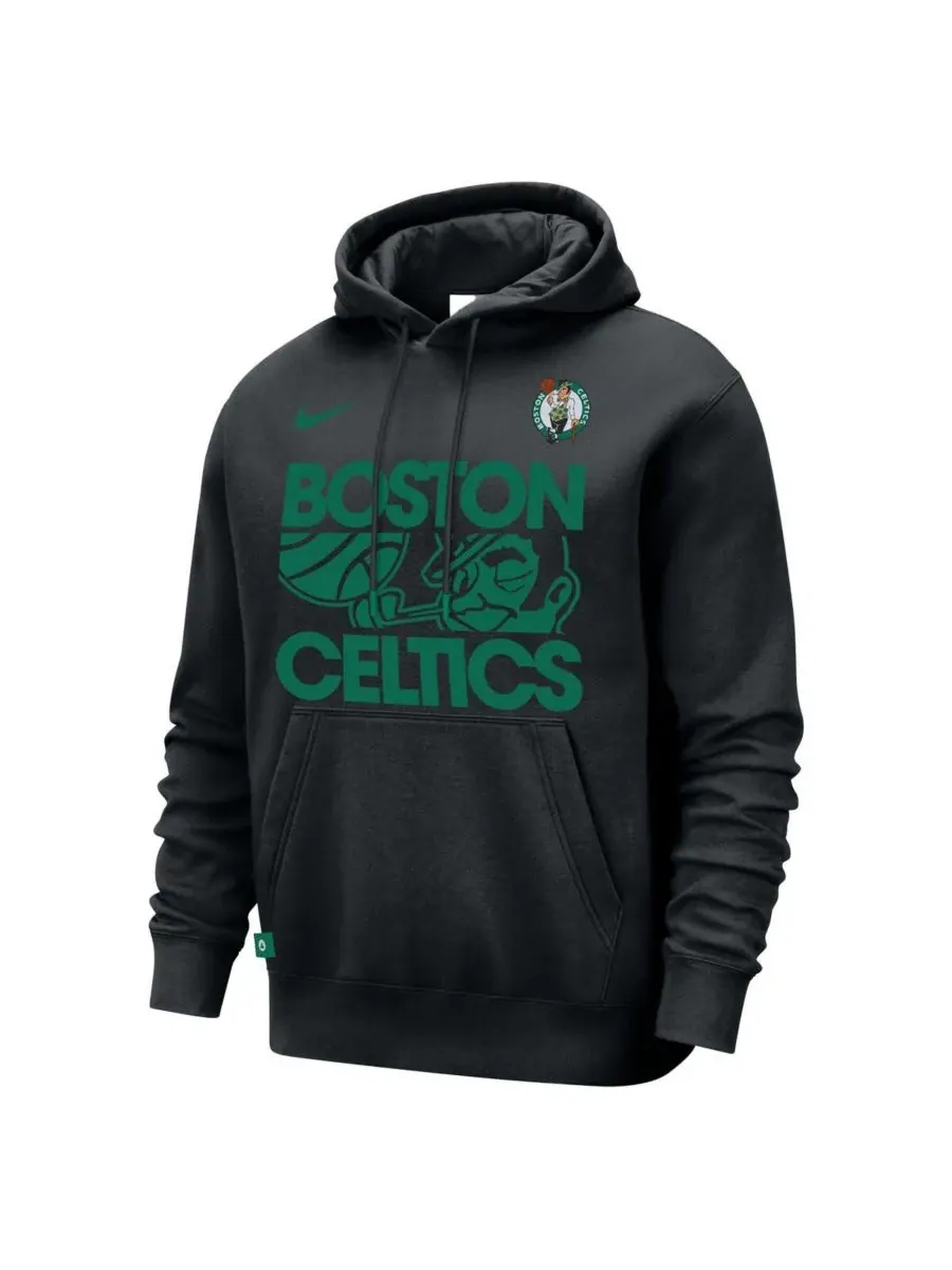 Nike Мужская черная толстовка с капюшоном Boston Celtics Courtside Club — изображение 3 из 3, черный