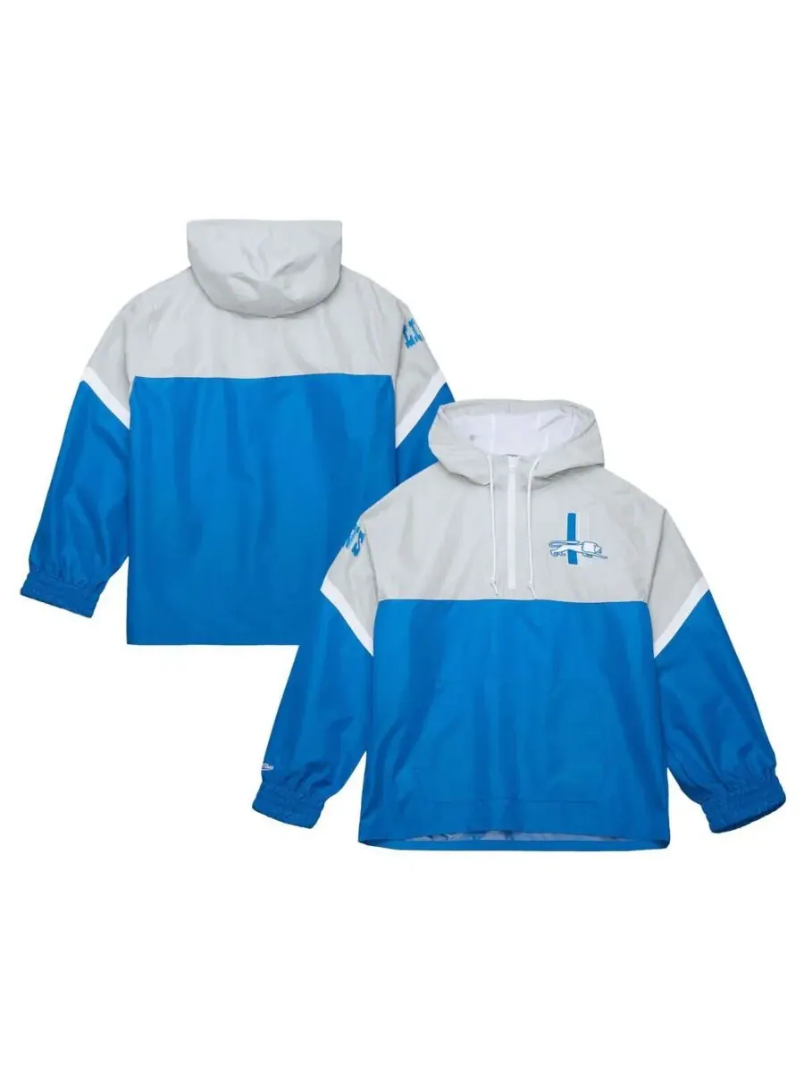 Mitchell & Ness Мужская легкая ветровка-анорак с винтажным логотипом Detroit Lions Tie Breaker