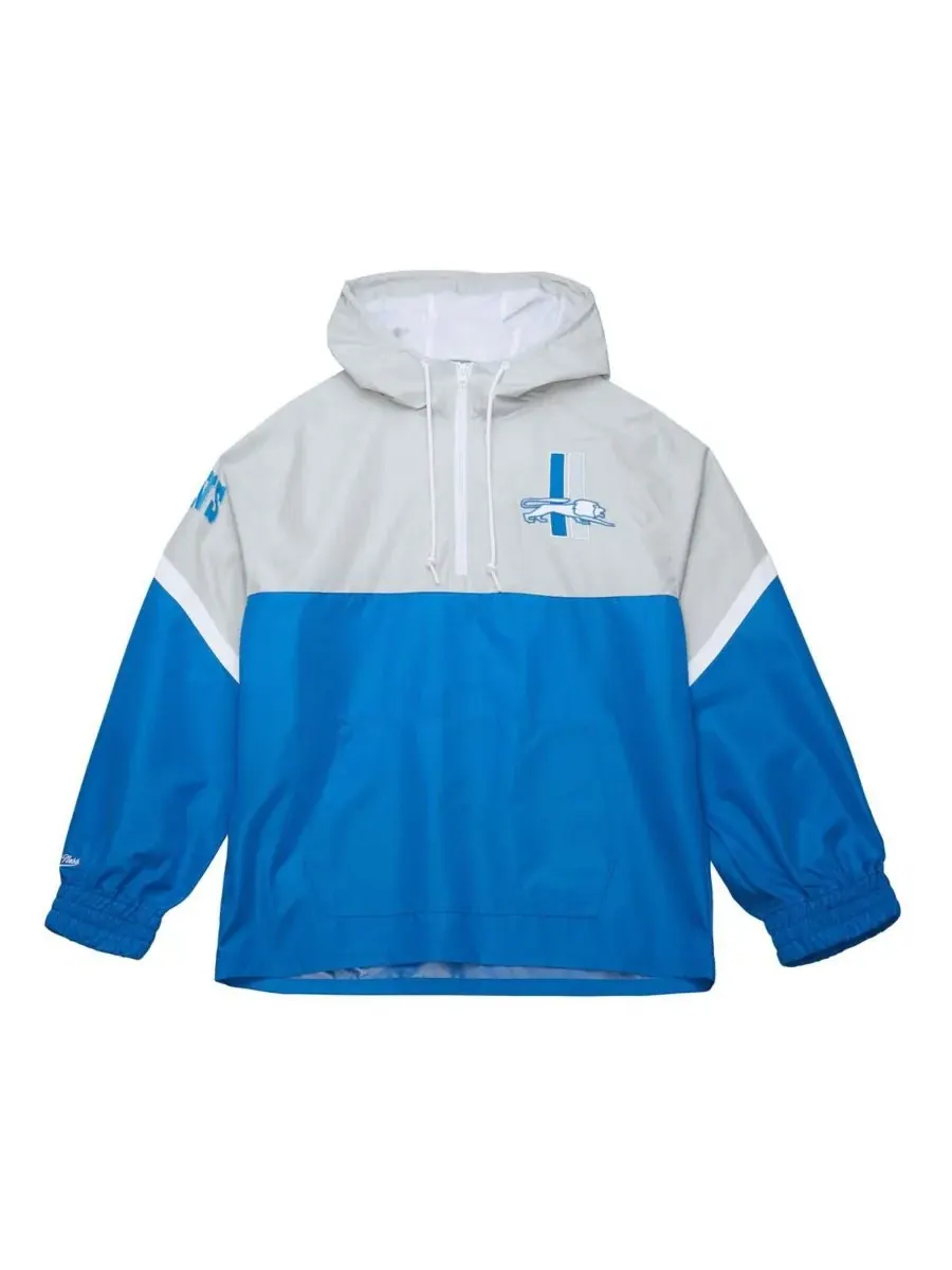 Mitchell & Ness Мужская легкая ветровка-анорак с винтажным логотипом Detroit Lions Tie Breaker — изображение 3 из 3
