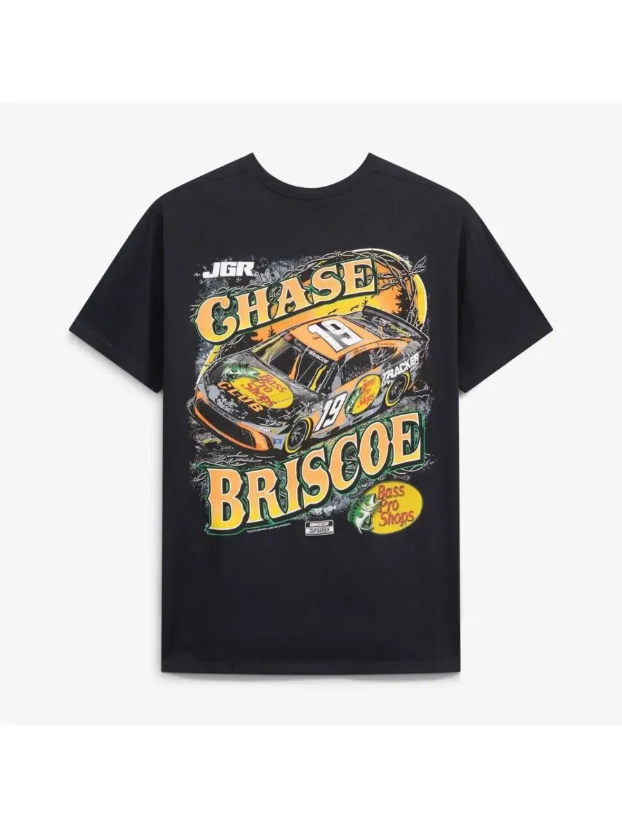 Мужская черная футболка Chase Briscoe 19 от Bass Pro Shops Joe Gibbs Racing Team Collection — изображение 2 из 2, черный