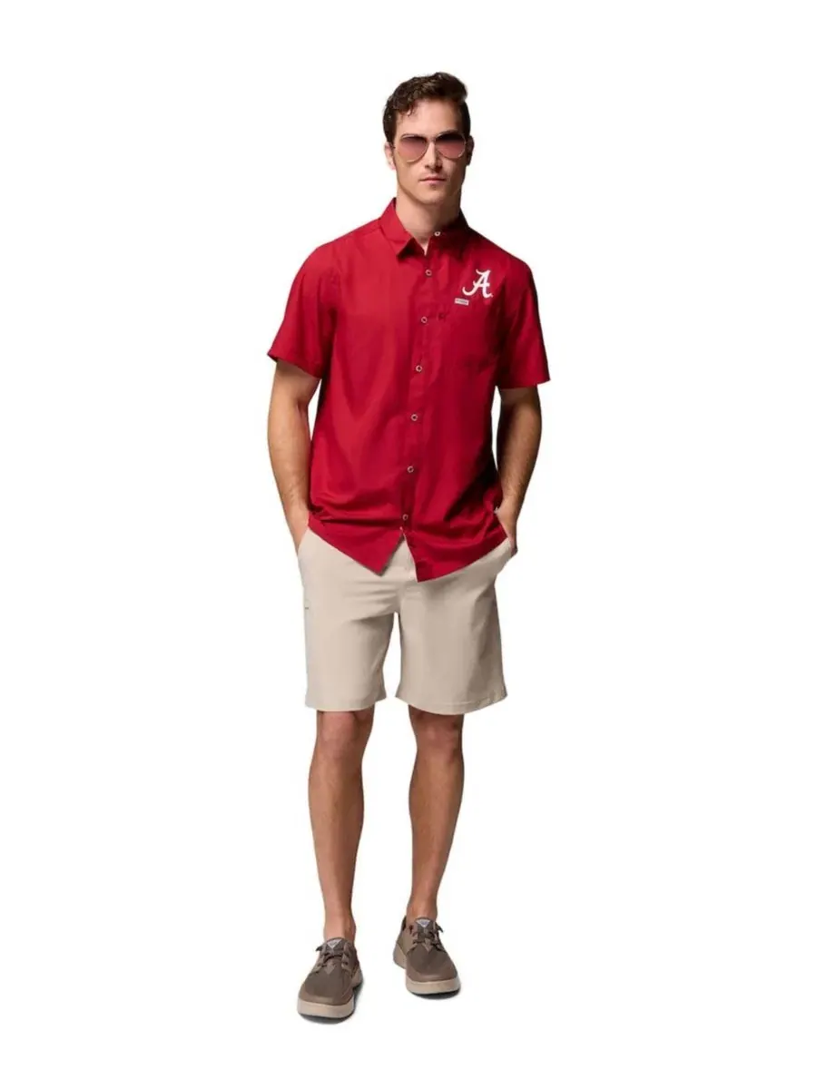 Мужская рубашка-кэмп Columbia Crimson Tide Slack Tide Camp Columbia — изображение 14 из 15, красный