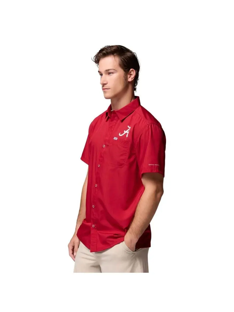 Мужская рубашка-кэмп Columbia Crimson Tide Slack Tide Camp Columbia — изображение 3 из 15, красный