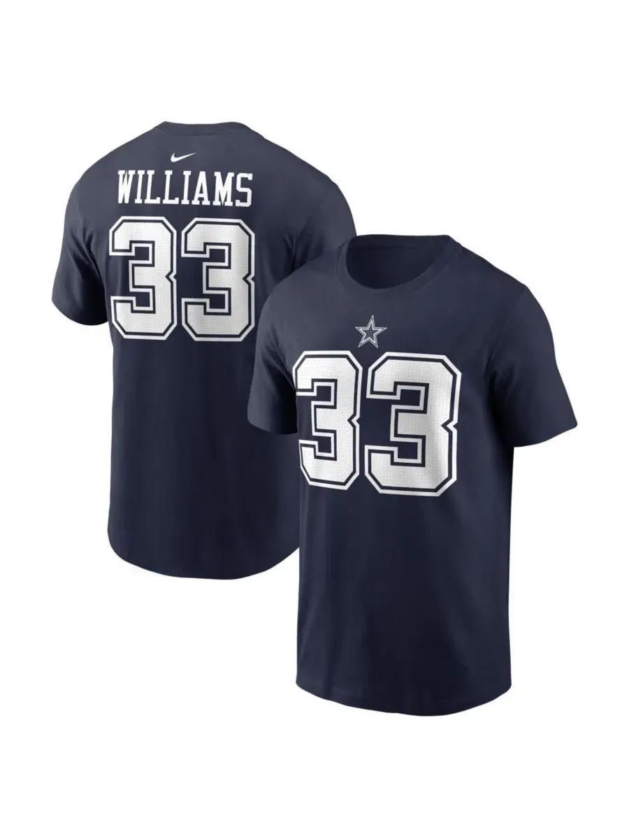 Футболка с длинным рукавом Javonte Williams Navy Dallas Cowboys Nike