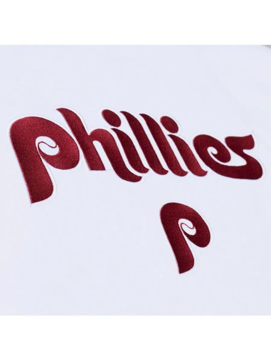 Мужской свитшот Arctic Fleece с логотипом Philadelphia Phillies Mitchell & Ness — изображение 3 из 4, белый