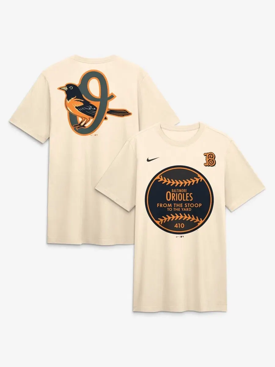 Футболка с коротким рукавом из трикотажной смесовой ткани Baltimore Orioles City Connect Legacy