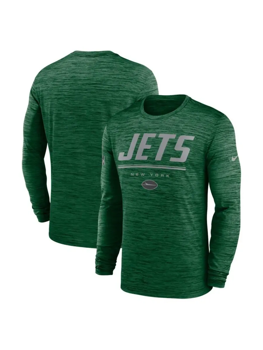 Футболка с длинным рукавом New York Jets Sideline Offensive Transition Velocity Dri-FIT Nike