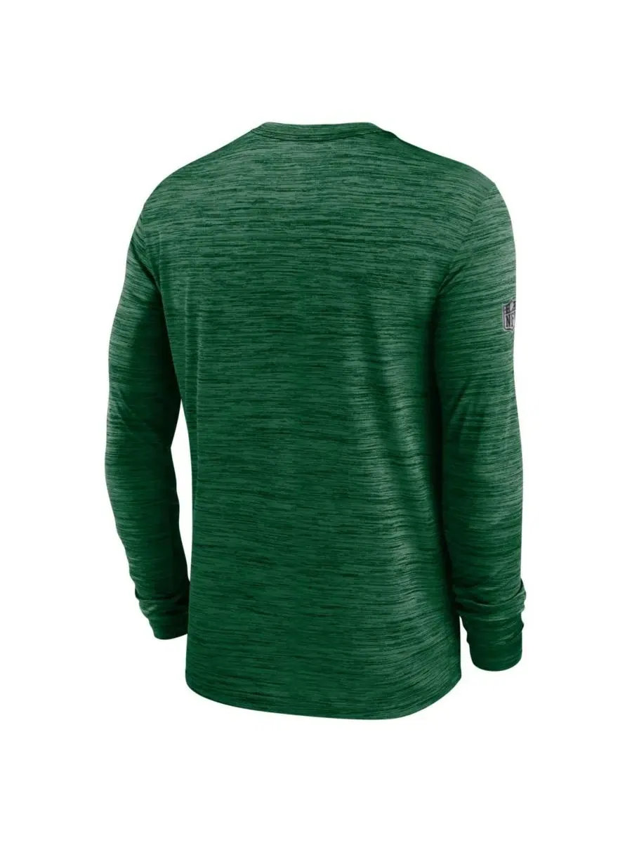 Футболка с длинным рукавом New York Jets Sideline Offensive Transition Velocity Dri-FIT Nike — изображение 3 из 3, зеленый