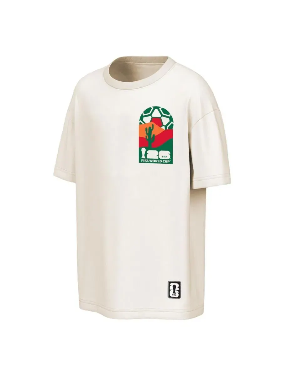 Футболка оверсайз с принтом Mexico National Team FIFA World Cup 2026 Post Card Outerstuff — изображение 2 из 3, бежевый