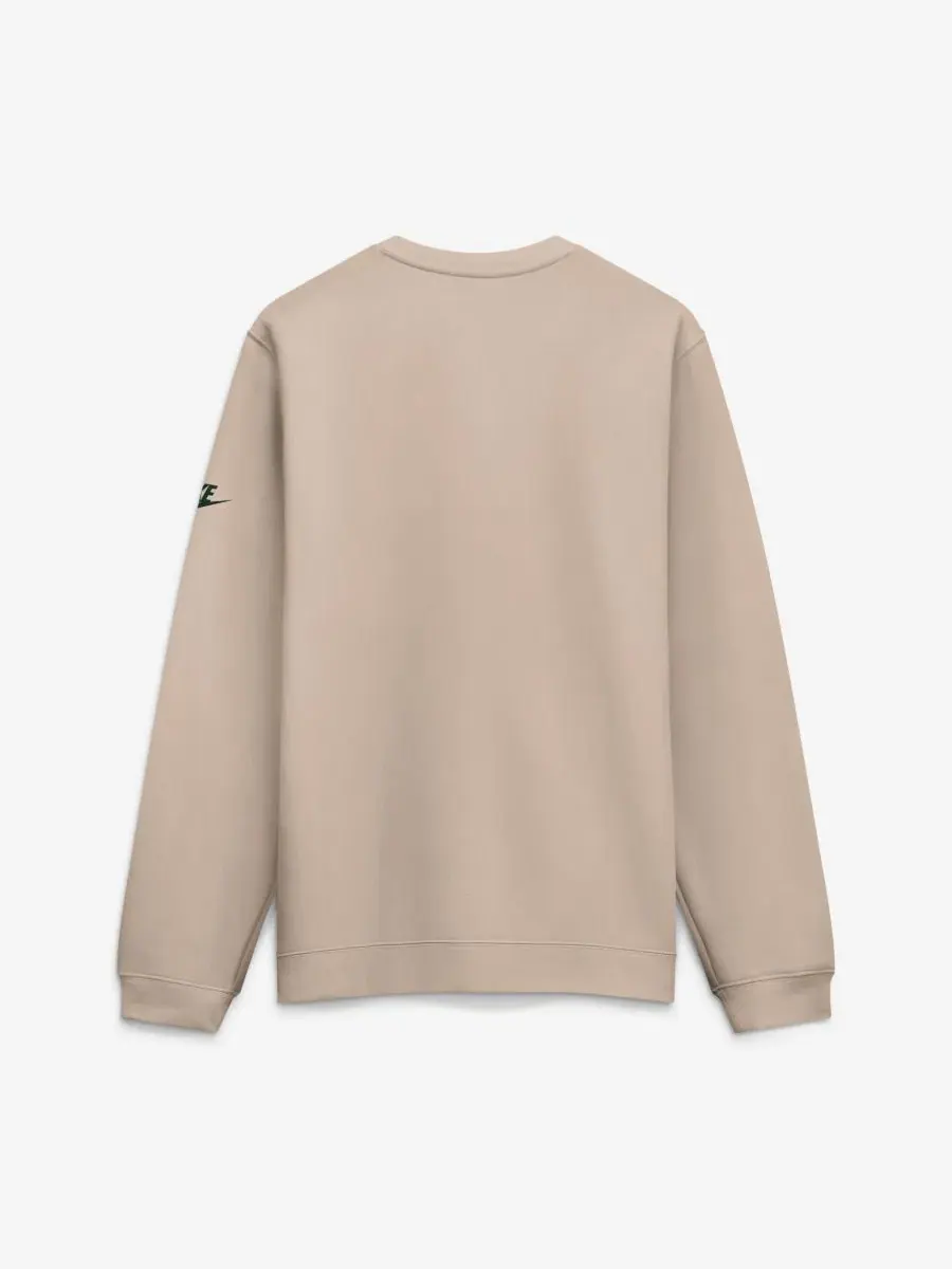 Свитшот мужской с флисовой подкладкой I-Formation Rewind Club Crew Nike — изображение 2 из 2, бежевый